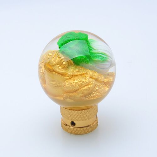 汽车改装排挡头白菜弥勒佛手动挡排档头个性水晶球金佛挡把波棍头