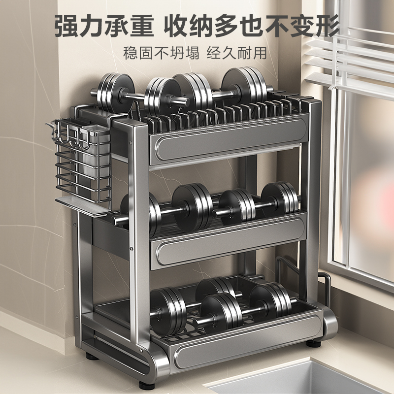 厨房碗架沥水架碗碟收纳层t架沥水碗盘架碗筷双层放碗碟子盘子置