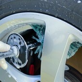 汽美公社 圣f诞树轮毂刷防飞溅柔软不伤轮毂轮圈高效清洁洗多用途