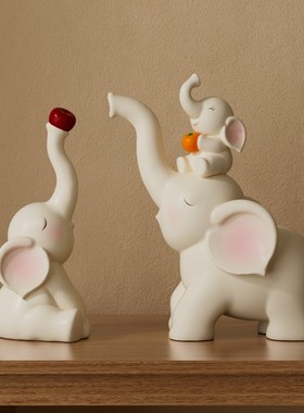 大象摆件高级感姹寂风软装家居轻奢客厅红酒柜装饰品Y乔迁新居礼