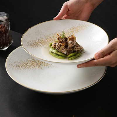 繁星《d小雅汤碗》中式精致凉菜盘子会所陶瓷餐具冷菜盘中餐盘