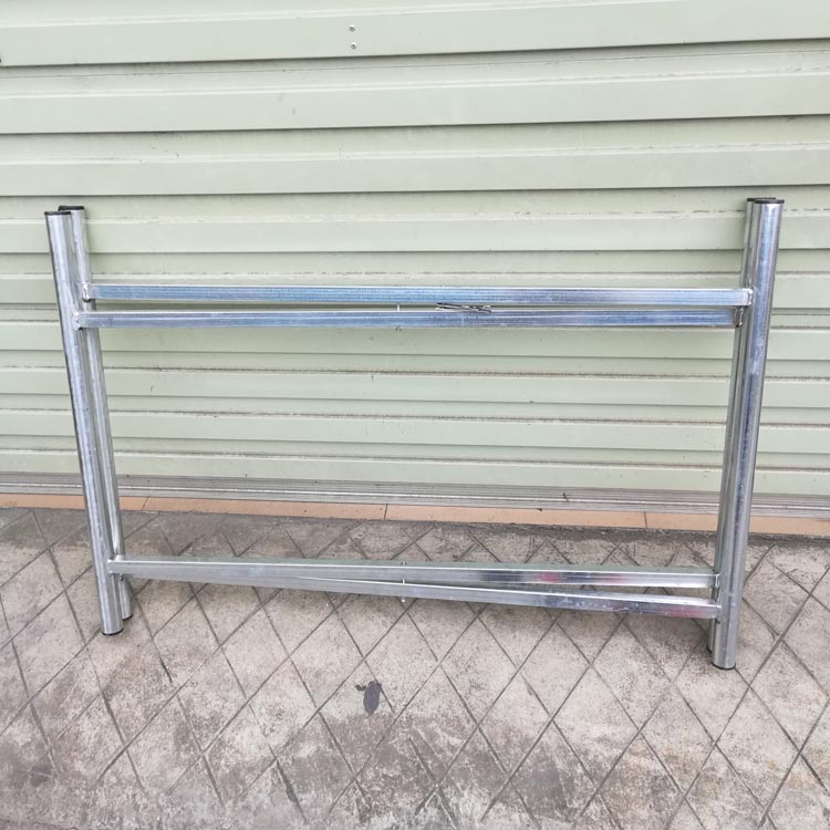 实木大圆桌折叠桌架子圆桌餐桌脚镀锌便捷折叠桌腿支架Z桌架铁桌