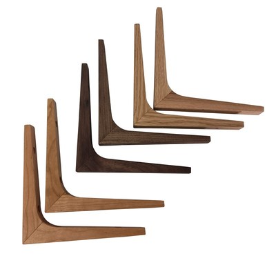 有木木作实木一字隔板置物架层墙上板托型三角U支架木托支撑架