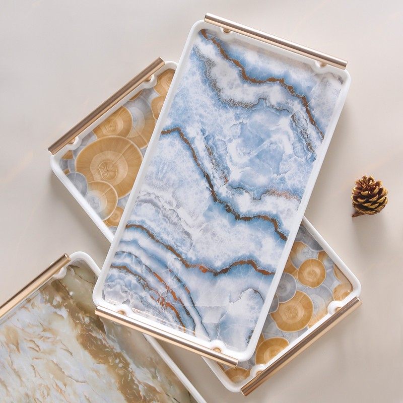 轻奢托盘长方形陶瓷家用钥t匙首饰摆件ins风放茶杯杯子水杯茶盘,餐饮具,盘,淘宝优惠券,粉丝福利购,淘宝优惠卷