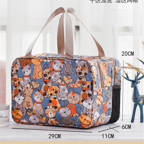 双层干湿分离洗浴化妆品收纳包洗漱澡兜游M泳漏水袋旅行沐浴室手