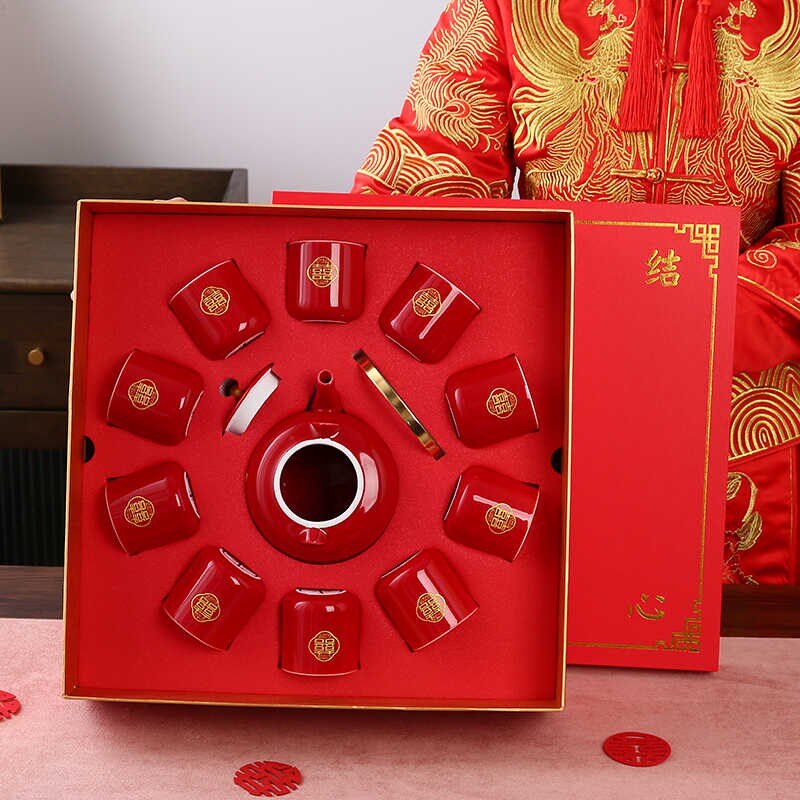 结婚茶具套装改口敬茶p杯中式订婚喜庆红色新娘陪嫁送新人礼品礼,节庆用品/礼品,喜碗/敬茶杯,淘宝优惠券,粉丝福利购,淘宝优惠卷