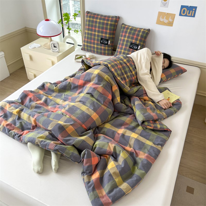 全棉抱枕两用被子l车用午睡枕头被毯子二合一车载汽车靠枕折叠毯