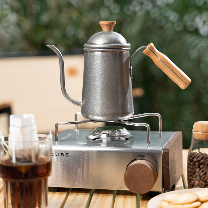 复古304不锈钢手冲咖啡壶做旧户外G器具家用煮咖啡长嘴水壶细口壶