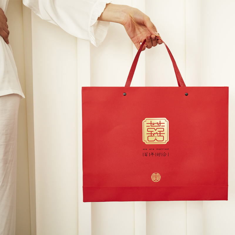 纯棉A类 婚庆大红浴巾毛巾4件套礼盒G装新人结婚陪嫁回礼西梦家纺