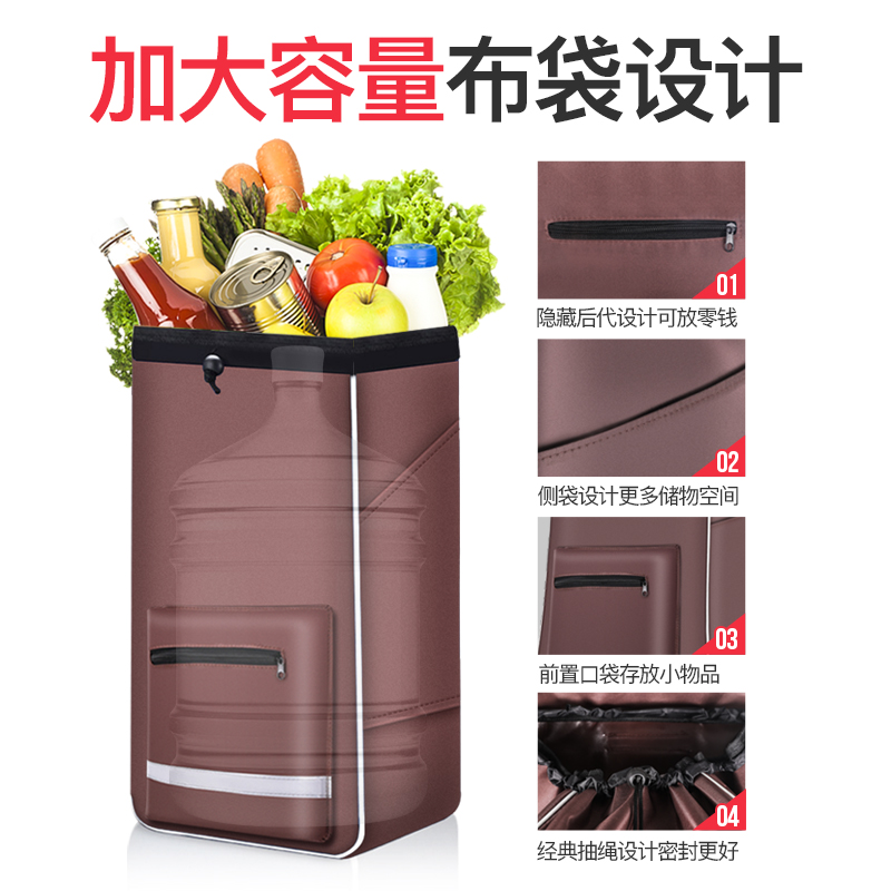 家用购物手推车买菜爬楼老年轻便家用便携可折叠式超市拉杆小拉车