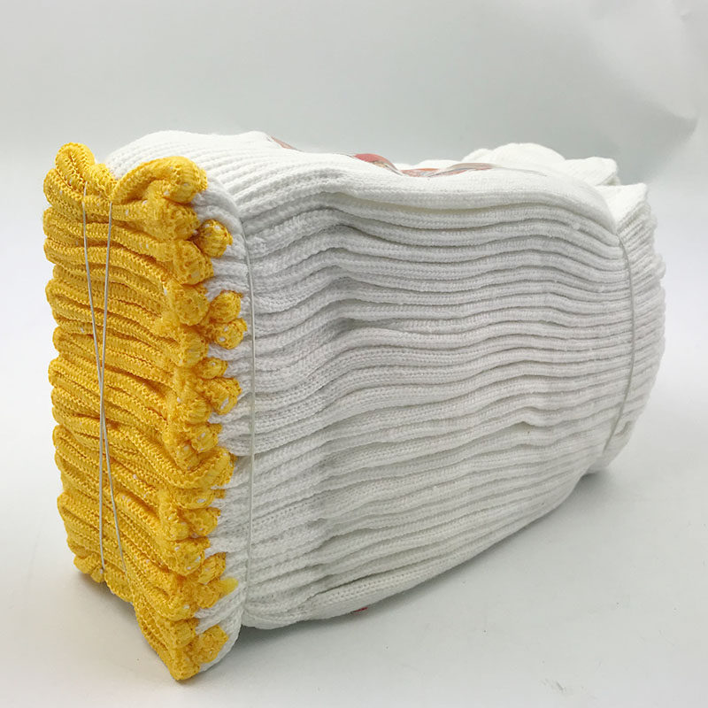 手套劳保耐磨工作加厚白棉纱线加丝含涤劳工男工地干活700克12双