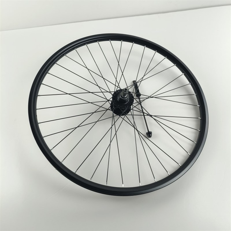 轮组26寸山地轮组大盘散珠铁花鼓旋式319铝合金双层车圈45#钢条