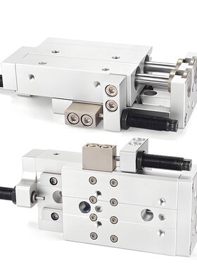 亚德客HLQL6X10SA/8/12/16X20/25X30X40X50X75X100BF双轴滑台气缸