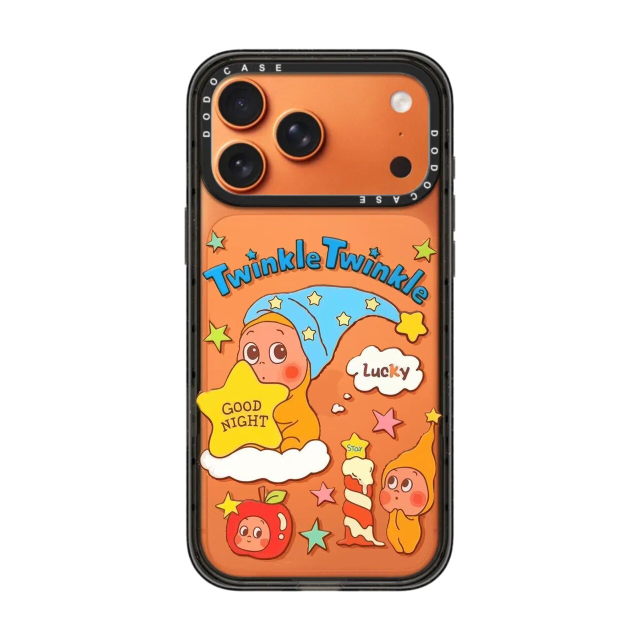 DODOCASE 可爱Lucky云朵星星人适用于苹果17iPhone16promax镜面14磁吸星宇橙简约15plus手机壳13防摔12保护套