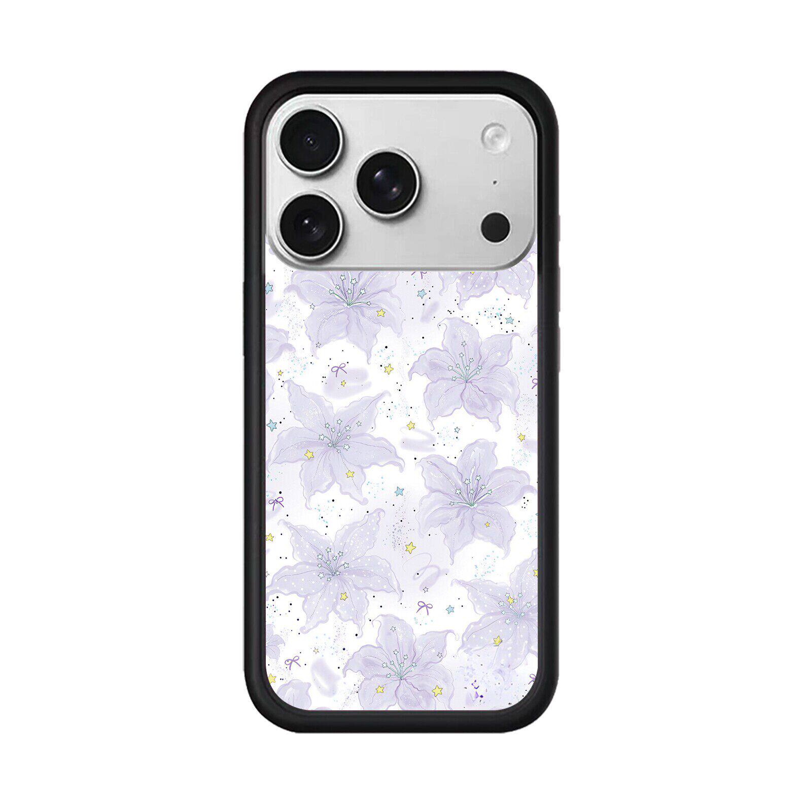 WF手机壳紫雾百合适用苹果7promax手机壳iPhone6/5/4/3防摔三星sumsungS26U/S25/可爱明星猫咪波点复古