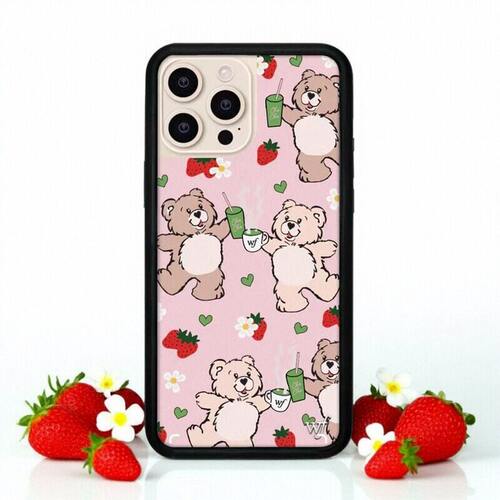 wf手机壳联名chachamatcha泰迪好友熊适用苹果17Pro手机壳iPhone16/15/14/13ProMax/Plus欧美12防摔保护套wil