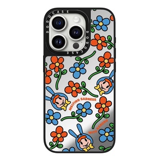 DODOCASE镜面Melting Sadness花花世界17Pro适用iPhone16ProMax苹果15Pro插画师KARORO手机壳14防摔保护13