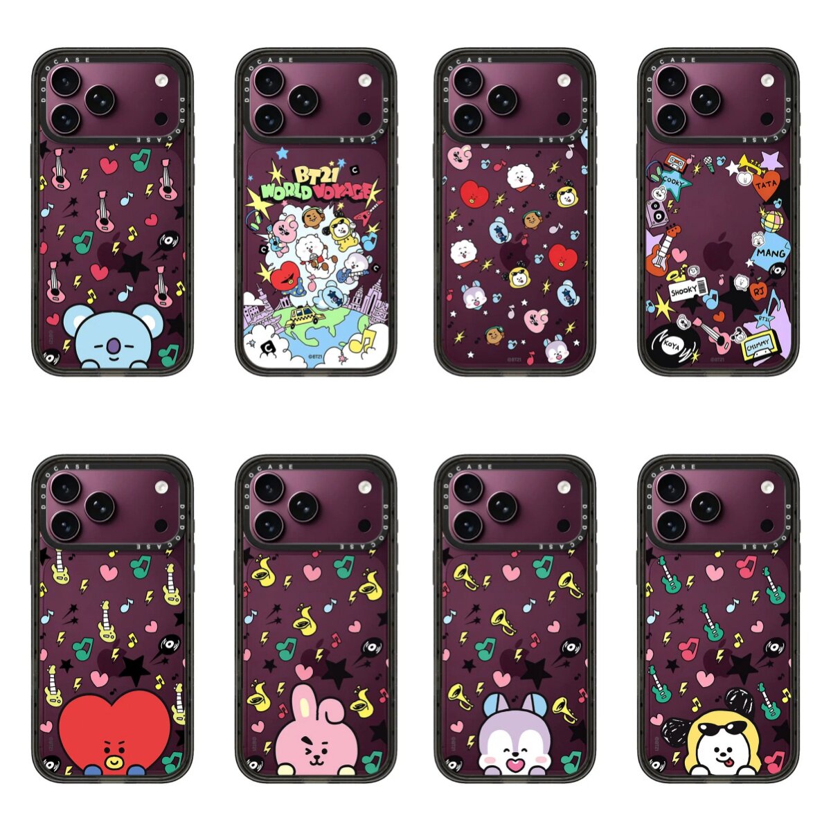 DODOCASEBT21 全员世界旅行海报款勃艮第酒红苹果适用iPhone18/17/16Promax甜酷可爱防摔手机壳15/14/Pro磁吸