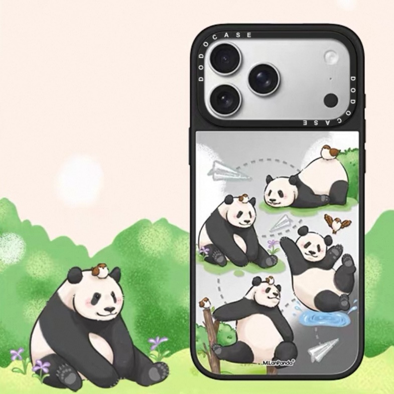 DODOCASE大熊猫国宝萌兰苹果17Pro适用于iPhone16ProMax明星同款15pro可爱竹子卡通手机壳13防摔保护套磁吸14