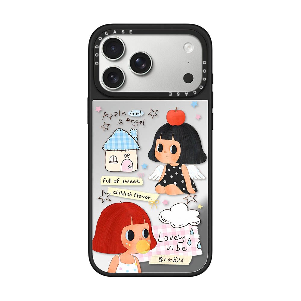 吹泡泡红发元气女孩适用于iPhone18/17/16ProMax苹果15Pro/plus可爱卡通手机壳14p防摔13pro小众同款磁吸镜面