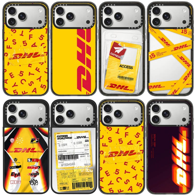 18Promax手机壳DHL黄色胶带标签适用于苹果iPhone17Promax手机壳16pro艺术15Pro明星同款14/13/12磁吸硬壳