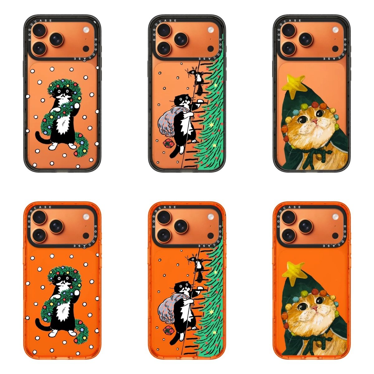 DODOCASE圣诞树洞黑猫适用于苹果iPhone17Promax磁吸16保护套15pro/14手机壳可爱节日明星同款可爱防摔保护套
