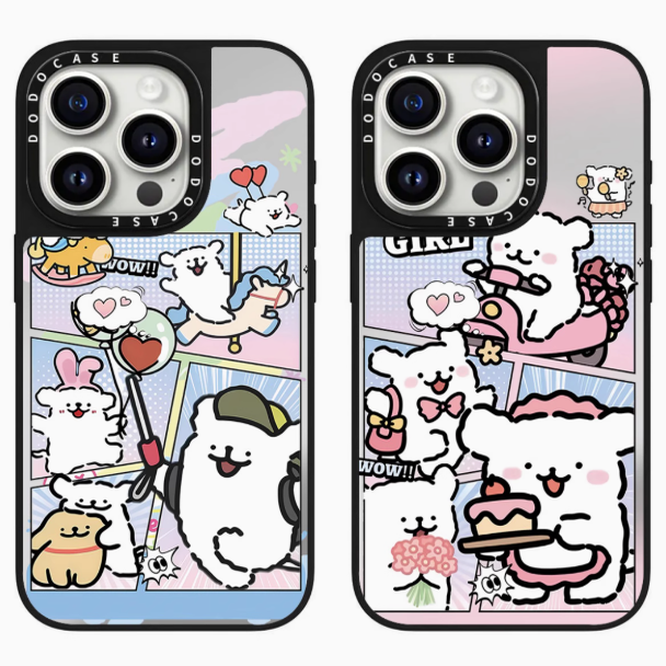 DODOCASE木马漫画线条狗17适用于iPhone16ProMax苹果15网红ins明星情侣联名14Pro手机壳13防摔保护12硬壳plus