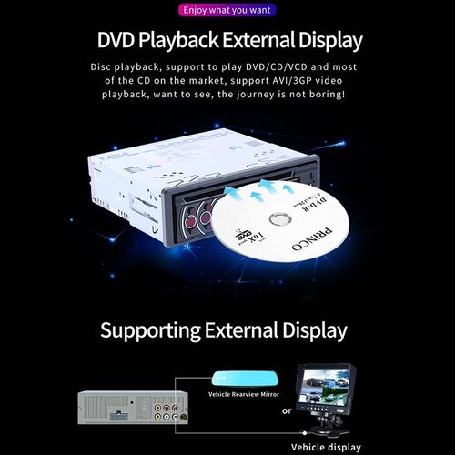 Car Stereo CD Playoer - Single Din Bluetooth o and Hands Fre