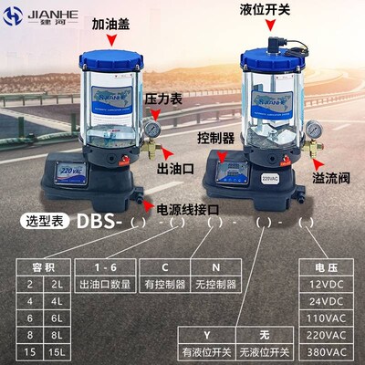 新款电动油脂泵搅h拌机工程机械黄油泵24V220V380V12V110V全自动