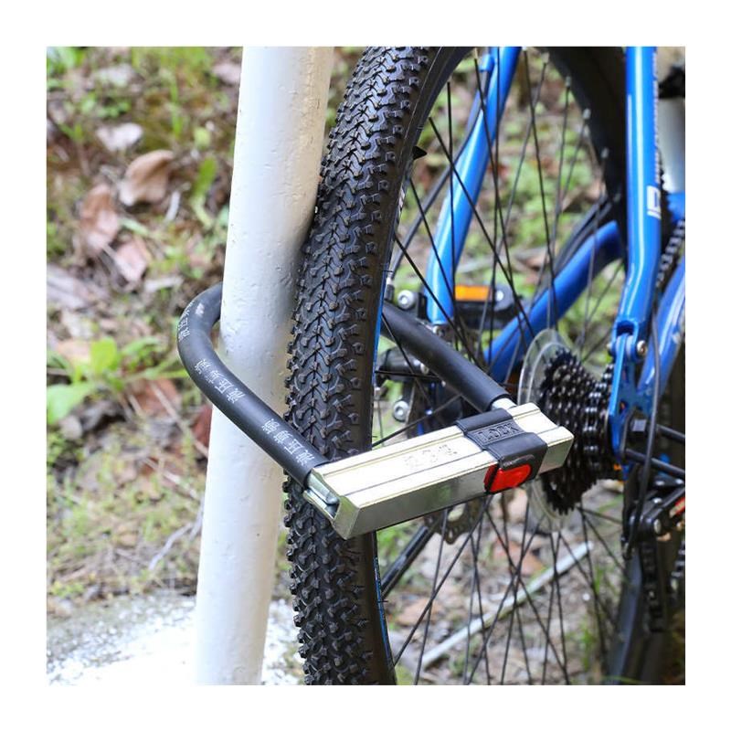 大锁电动车锁U型锁头o防盗锁摩托车锁电瓶车锁防撬U形锁免钥匙单