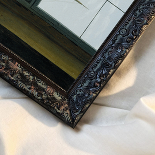 哈默修伊 窗台的背影 欧式w美式复古沙发背景墙小众艺术挂画装饰