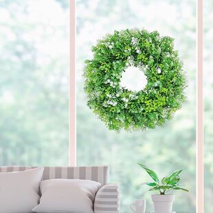 极速Eucalyptus Wreaths, Frwont Door 30cm Green Leaves Flower