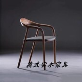 极速美式 实木吧台l椅家用原木靠背高脚凳现代简约酒吧椅白蜡木创