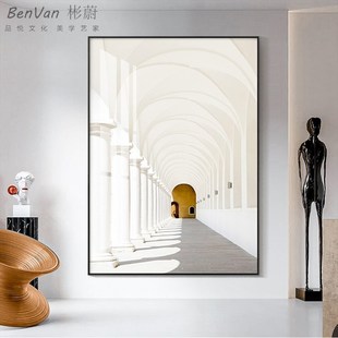 壁画 装饰画玄关 定制时t光大幅客厅落地挂画入户现代长廊画定做