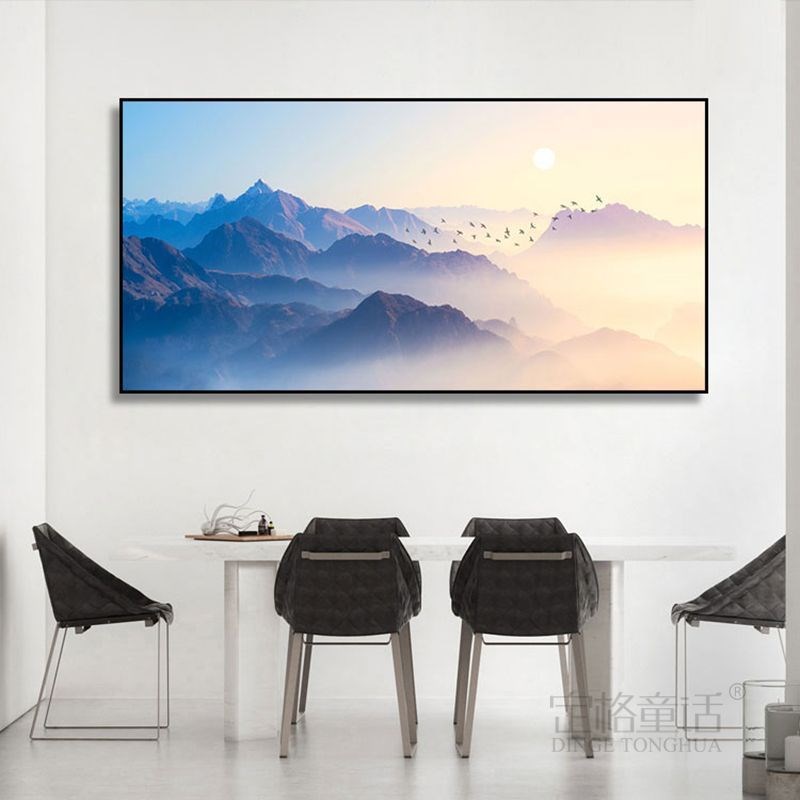 山水风景c客厅餐厅装饰画简约沙发背景墙壁画茶室壁画办公室挂画