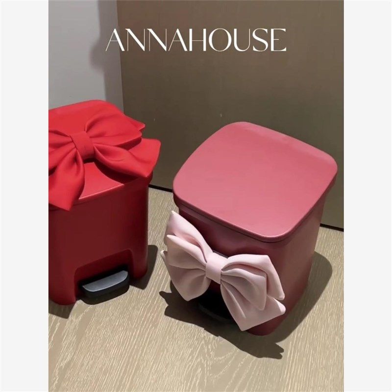 少女蝴蝶结垃圾桶客厅q落地摆件创意可爱卧室房间女生女孩软装饰,家居饰品,落地摆件,淘宝优惠券,粉丝福利购,淘宝优惠卷