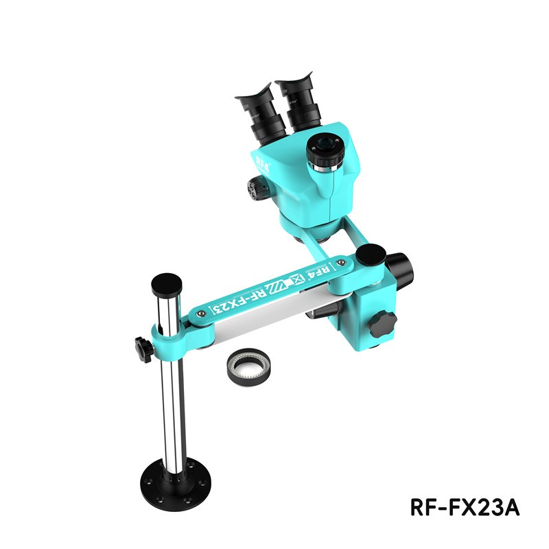RF4显微镜三目7-50倍高清目镜RF-FX2J3A自由摆动固定支架维修主板