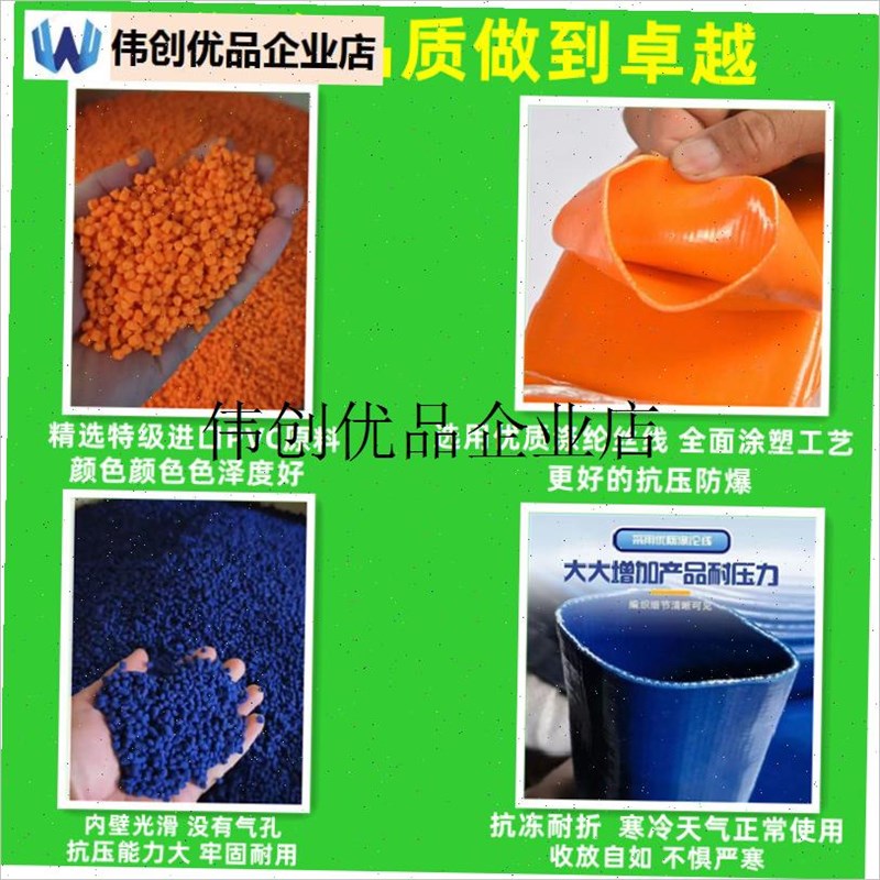 农用涂塑水带PVC软管四u季x柔软多用输水途灌溉浇地耐高压全尺寸