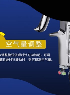 高宝KOPO油漆喷枪气n动喷漆枪喷涂枪W77上壶KP-431G口径3.0mm