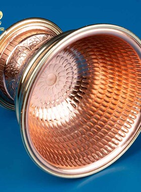 藏传用品尼泊尔工艺家居室内供水杯F铜供水碗净水杯藏式供碗摆件