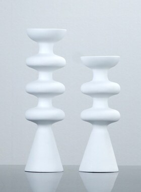 简约现代树脂烛台工艺品新中式轻奢创意家居O房间客厅软装饰品摆