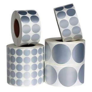 R50 65MM银色贴纸 圆形亚银PET标签纸直径8