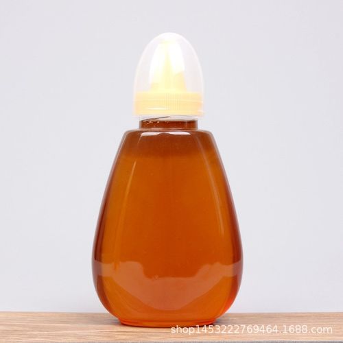 蜂蜜瓶塑料瓶带盖蝴蝶挤t压按式瓶子果酱加厚透明pet尖嘴瓶