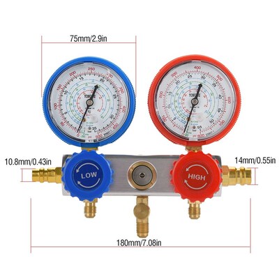 Car Air Conditioning Meter Plus Fluorine PreQssure Gauge Set