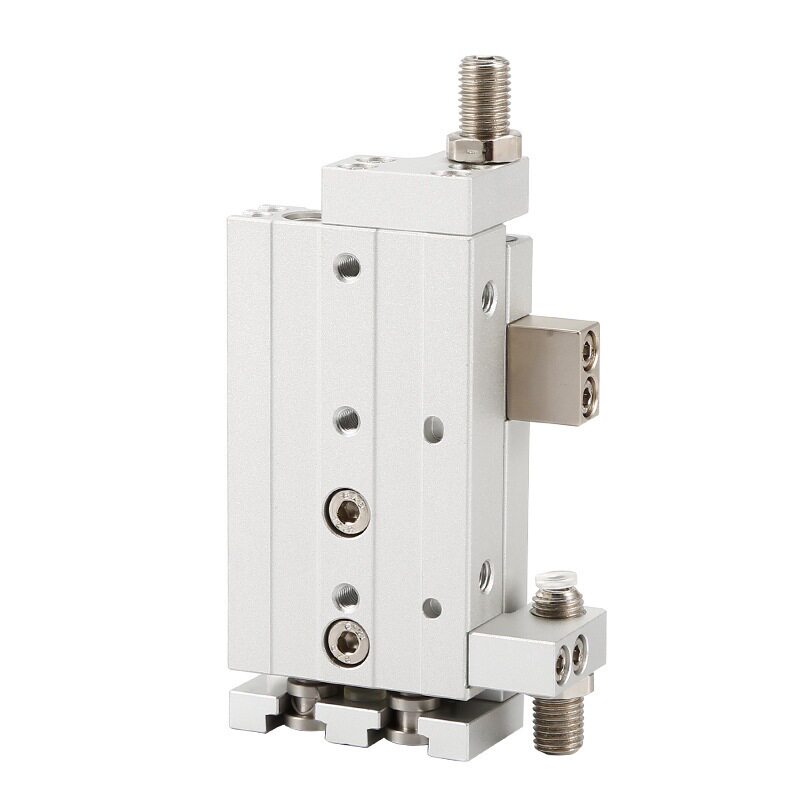 国产小型直线滑台气缸导轨HLQ6/8/12/16/20/25S高精度气动滑台气