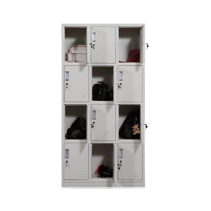 工厂定制员工柜储物柜更衣柜铁皮柜D32门鞋柜24格柜带锁加层柜