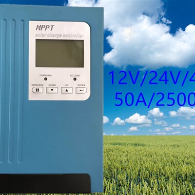 MPPT太阳能控制器光伏充电器12V24V48V96V锂电/铅酸蓄电池30-60A