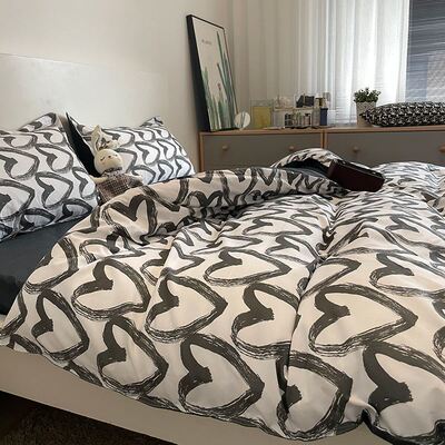 4 pcs bed sheets set beddings cotton flat sheet pillowcases