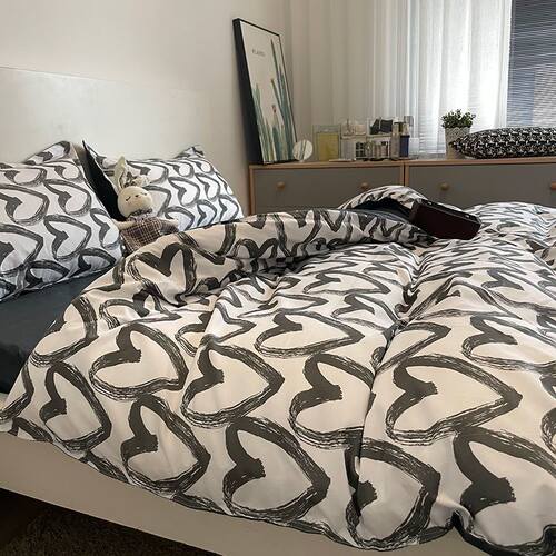 4 pcs bed sheets set beddings cotton flat sheet pillowcases