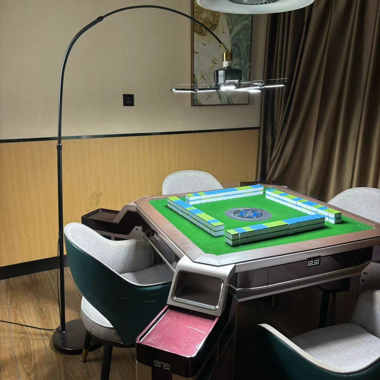 打麻将专用落地灯家用棋牌室麻将馆照明麻雀钓鱼灯书房灯麻将桌机